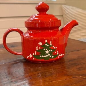 Vintage Waechtersbach Red Christmas Tree Teapot